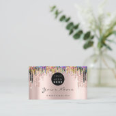 Makeup Artist Rose Holograph Terminkarte (Stehend Vorderseite)