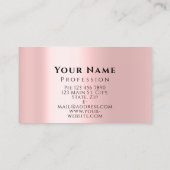 Makeup Artist Rose Kiss Lips Red Blush Glitzer Visitenkarte (Rückseite)