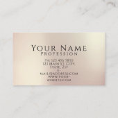 Makeup Artist Rose Kiss Lips Violet Glam Glitzer Visitenkarte (Rückseite)