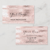 Makeup Artist Rose Kosmetologe Confetti Strokes Visitenkarte (Vorne/Hinten)