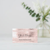 Makeup Artist Rose Kosmetologe Confetti Strokes Visitenkarte (Stehend Vorderseite)