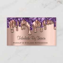 Makeup Artist Rose Lila Tropfens Nails Salon Visitenkarte