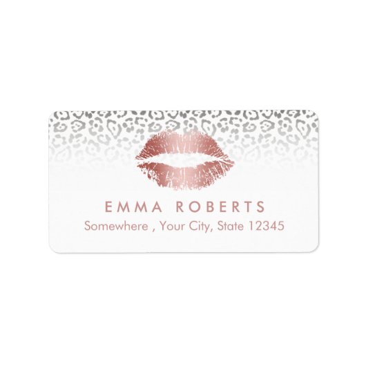 Makeup Artist Rose Rose Goldene Liften Adressaufkleber (Vorne)