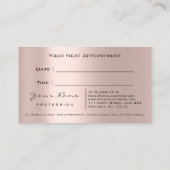 Makeup Artist Rose Unicorn Wax Termin Karte (Rückseite)