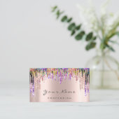 Makeup Artist Rose Unicorn Wax Termin Karte (Stehend Vorderseite)