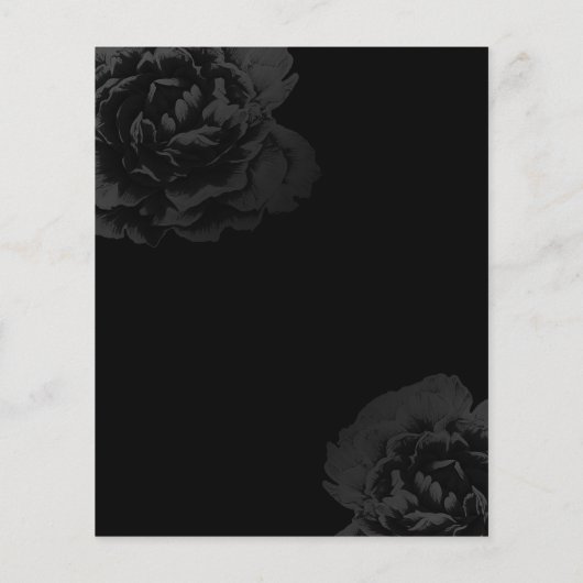 Makeup Artist Rote Lippen Schwarze Flora Schönheit Flyer (Hinten)