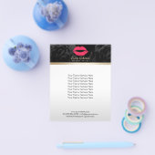 Makeup Artist Rote Lippen Schwarze Flora Schönheit Flyer (Einzeln)