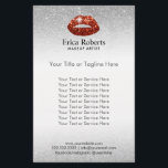 Makeup Artist Rote Lippen Silberner Glitzer Schönh Flyer<br><div class="desc">Makeup Artist Red Lips Silver Glitzer Beauty Salon Flyer.</div>