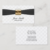 Makeup Artist Royal Gold Diamond Quilts Visitenkarte (Vorne/Hinten)