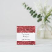 Makeup Artist Ruby Sparkle Glam Quadratische Visitenkarte (Stehend Vorderseite)