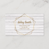 Makeup Artist Rustic Wood Geometric Terrarium Visitenkarte (Rückseite)