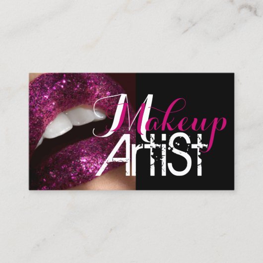 Makeup Artist Salon Business Card Visitenkarte (Vorderseite)