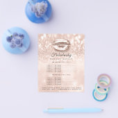 Makeup Artist Salon Glitzer Flyer Rose Gold Glam (Einzeln)