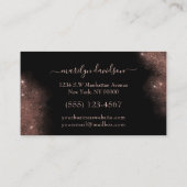 Makeup Artist Salon Rose Gold Glitzer Pinsel Visitenkarte (Rückseite)