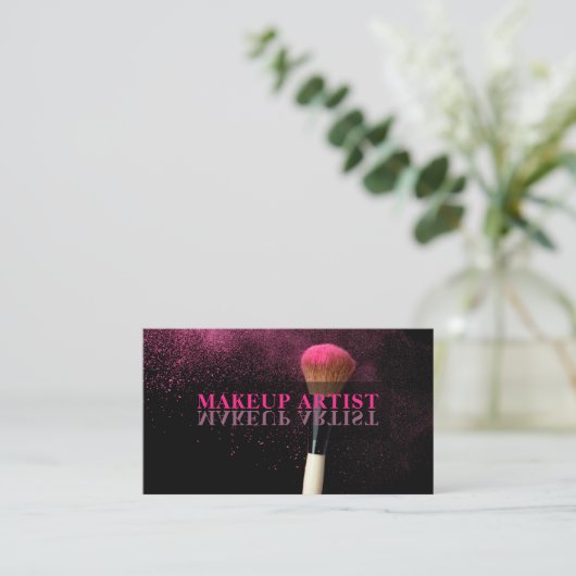 Makeup Artist Salon Visitenkarte (Stehend Vorderseite)