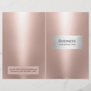 Makeup Artist Salon Wellness-Center Rose Gold Bi-F Flyer