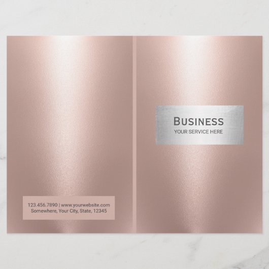 Makeup Artist Salon Wellness-Center Rose Gold Bi-F Flyer (Vorne)
