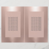 Makeup Artist Salon Wellness-Center Rose Gold Bi-F Flyer (Hinten)