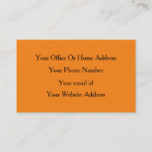 Makeup Artist Schönheitssalon Orange Custom Fall Visitenkarte (Rückseite)