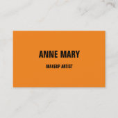 Makeup Artist Schönheitssalon Orange Custom Fall Visitenkarte (Vorderseite)