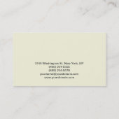Makeup Artist Script Beige Business Card Visitenkarte (Rückseite)