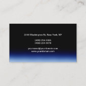 Makeup Artist Script Black Blue Business Card Visitenkarte (Rückseite)