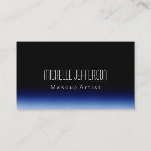 Makeup Artist Script Black Blue Business Card Visitenkarte