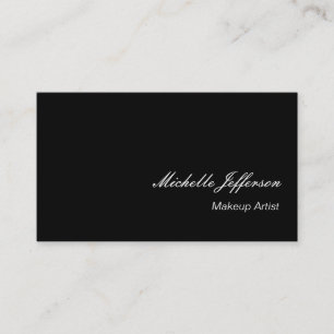 Makeup Artist Script Black Business Card Visitenkarte