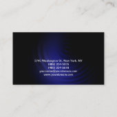 Makeup Artist Script Blue Black Business Card Visitenkarte (Rückseite)