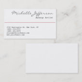 Makeup Artist Script Charming Business Card Visitenkarte (Vorne/Hinten)