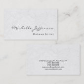 Makeup Artist Script Damask Muster Business Card Visitenkarte (Vorne/Hinten)