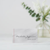 Makeup Artist Script Grau Charming Business Card Visitenkarte (Stehend Vorderseite)