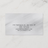 Makeup Artist Script Grau Charming Business Card Visitenkarte (Rückseite)