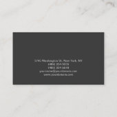 Makeup Artist Script Gray Green Business Card Visitenkarte (Rückseite)