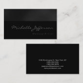Makeup Artist Script Gray Muster Business Card Visitenkarte (Vorne/Hinten)