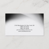 Makeup Artist Script Gray Muster Business Card Visitenkarte (Rückseite)