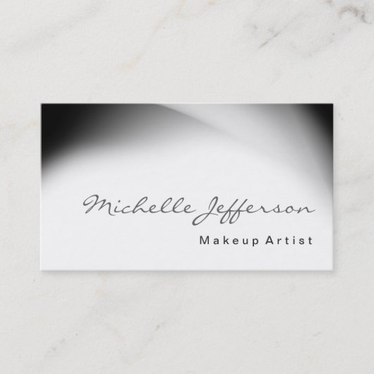 Makeup Artist Script Gray Muster Business Card Visitenkarte (Vorderseite)