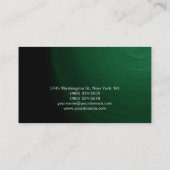 Makeup Artist Script Green Pattern Business Card Visitenkarte (Rückseite)
