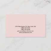 Makeup Artist Script Misty Rose Business Card Visitenkarte (Rückseite)
