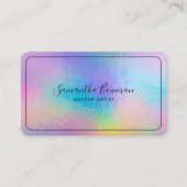 Makeup Artist Script Moderne Imitate Holographisch Visitenkarte (Vorderseite)