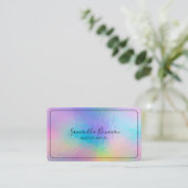 Makeup Artist Script Moderne Imitate Holographisch Visitenkarte (Stehend Vorderseite)