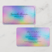 Makeup Artist Script Moderne Imitate Holographisch Visitenkarte (Vorne/Hinten)
