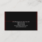 Makeup Artist Script Red Black Business Card Visitenkarte (Rückseite)
