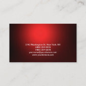 Makeup Artist Script Red Business Card Visitenkarte (Rückseite)
