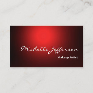 Makeup Artist Script Red Business Card Visitenkarte