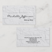 Makeup Artist Script Wall Brick Business Card Visitenkarte (Vorne/Hinten)