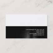 Makeup Artist Script White Black Business Card Visitenkarte (Rückseite)