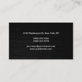 Makeup Artist Script Wood Effect Business Card Visitenkarte (Rückseite)