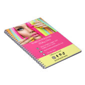 Makeup artist social media Foto qr code business Notizblock (Rechte Seite)