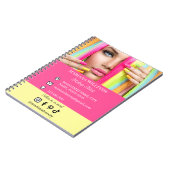 Makeup artist social media Foto qr code business Notizblock (Linke Seite)